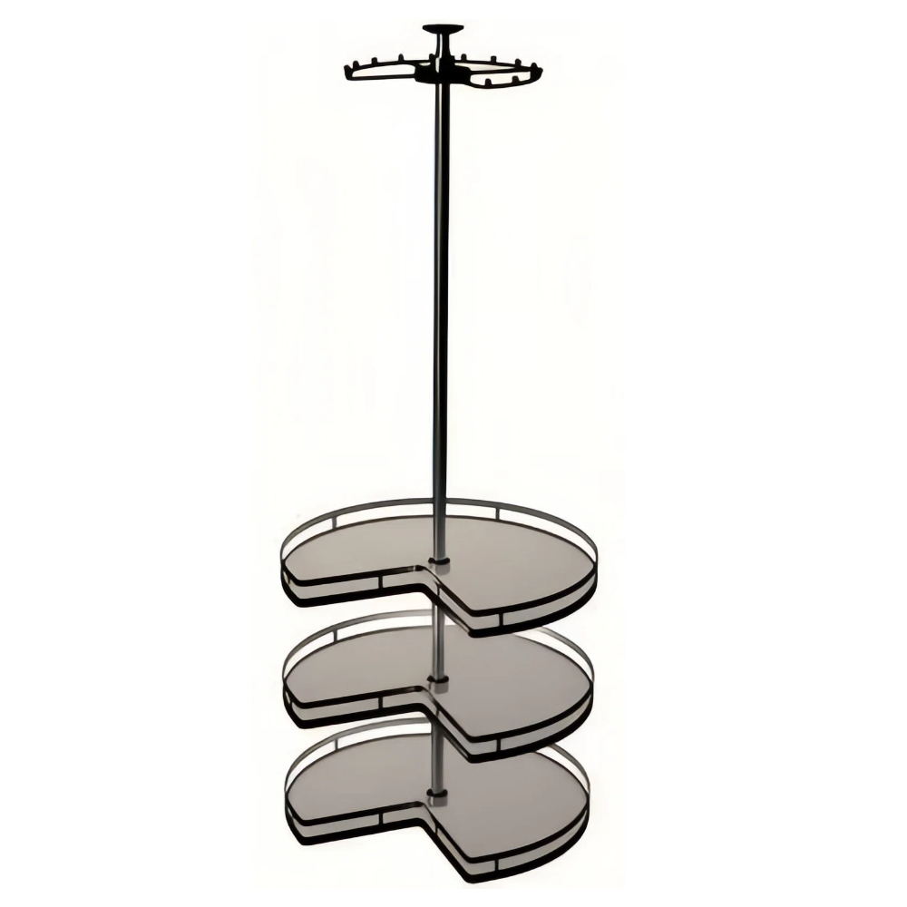 Corner 4-Tier Leather Laundry Basket