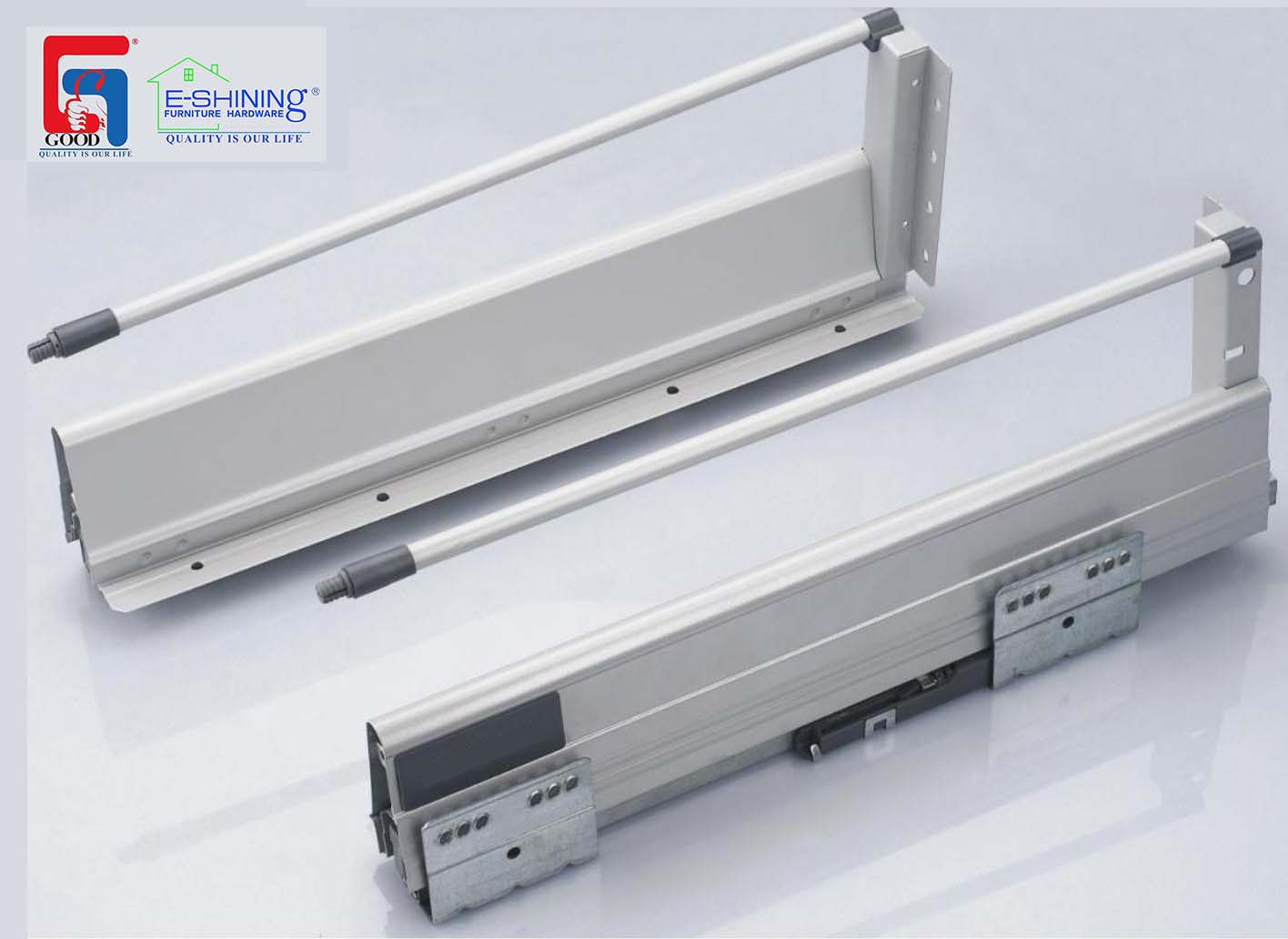 Kitchen Cabinet Hardware Tool Box Metal Drawer Side Slide Rail 