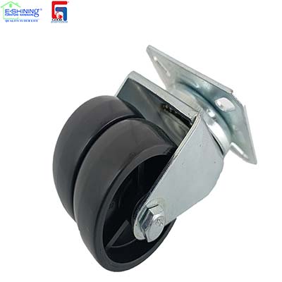 50*40mm Double Wheel Caster Black Heavy Duty Wheel High Quality Customized Caster Wheel
