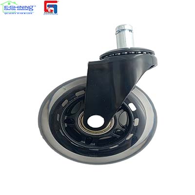Medium Duty Black Transparent Furniture Swivel Wheel Caster
