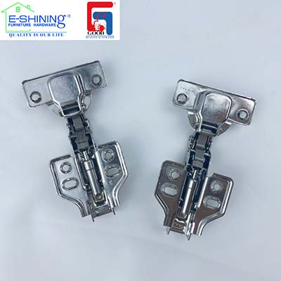 Furniture Hardware Stainless Steel Fixed Plate Concealed Folding Soft Close Hydraulic Cabinet Kitchen Adjustable Hinge with middle angle 