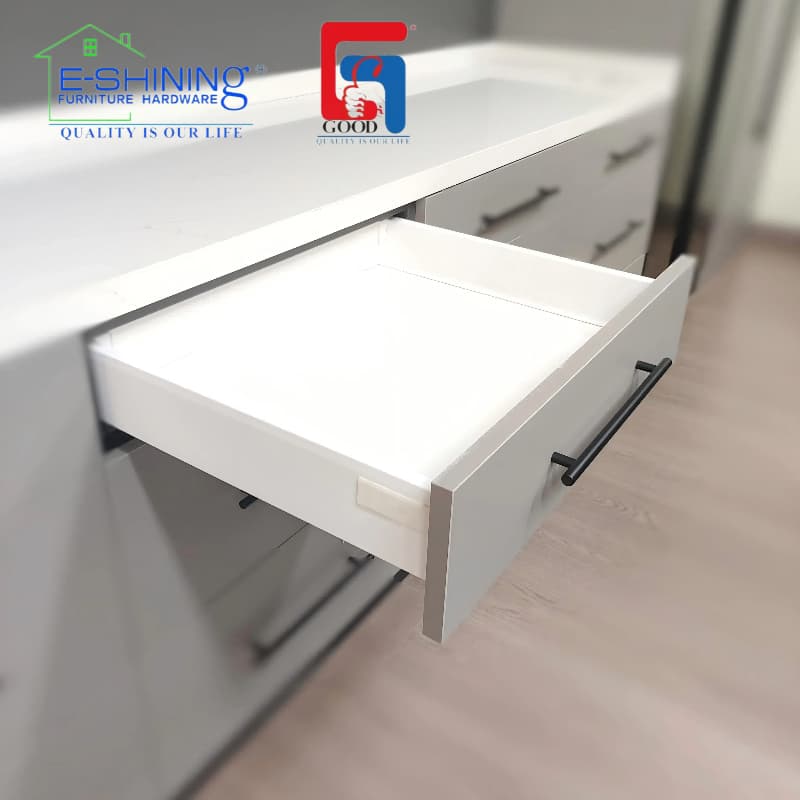 Square glass metal box slide