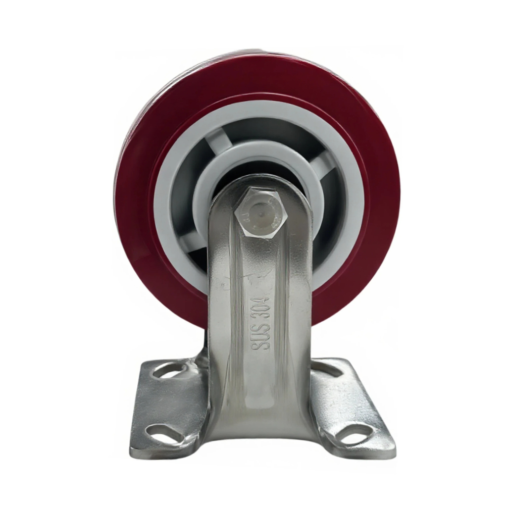 5-inch Heavy-duty Red Fixed Caster Wheel